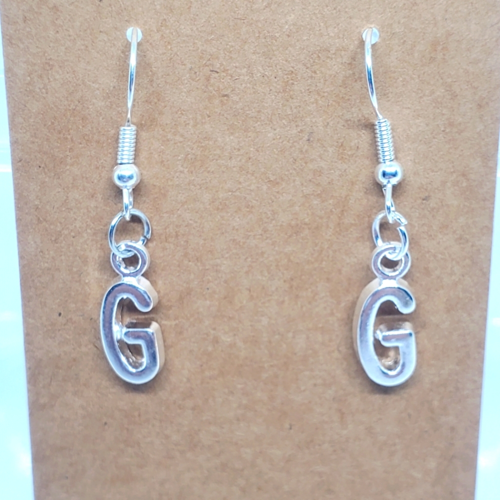 7/$10 G Initial Earrings, New
